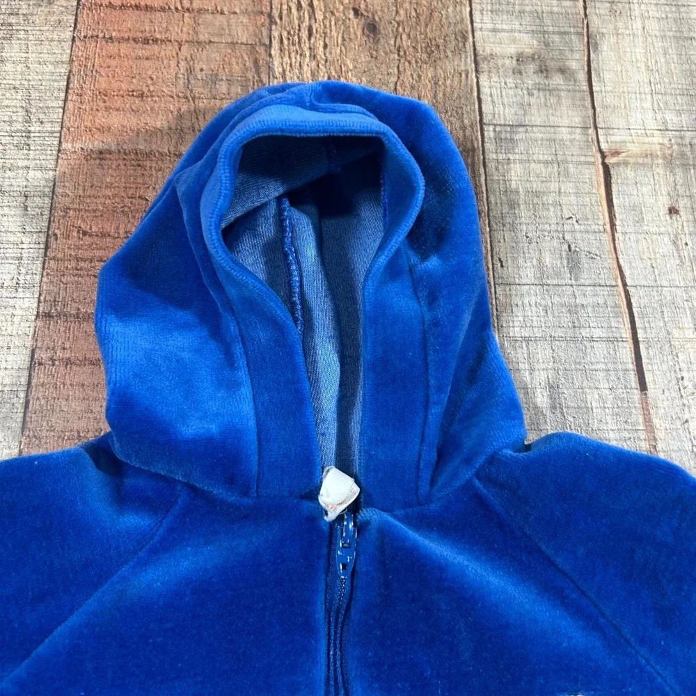 Vintage 70s Little Me by Lois Baby Bunting Sleep Sack Blue Velour Christmas USA